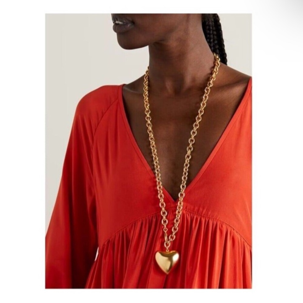NWOT Roxanne Assoulin The Puffy Heart Necklace - Picture 2 of 6